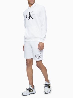 Monogram Logo Drawstring Fleece Shorts