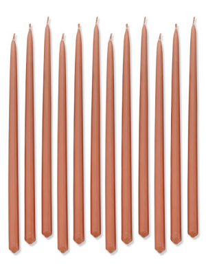 Tiny Taper Candle Set, Rust