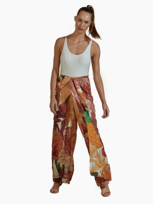 Cotton Pants - Beach House Print