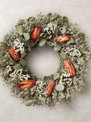 Protea & Pearly Everlasting Wreath