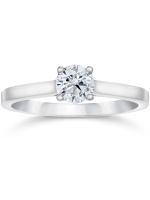 Pompeii3 5/8ct Diamond Solitaire Engagement Ring 14k White Gold