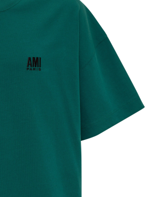 Ami Logo Embroidered T-shirt