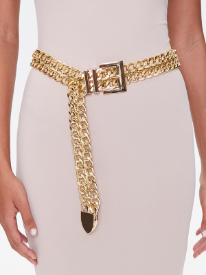 Metallic Chain Waist Belt