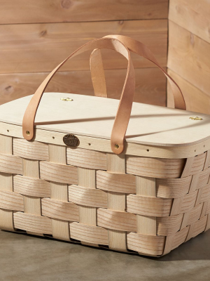 Leather-handled Picnic Basket