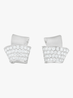 Knot Pavé Diamond Stud Earrings