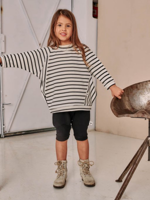 Booso Kids Striped Sweatshirt - Ecru/black