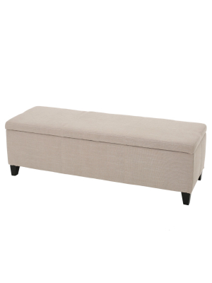 Lucinda Fabric Storage Ottoman Bench - Christopher Knight Home