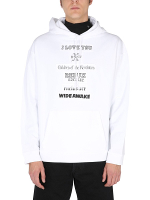 Raf Simons Slogan Patches Hoodie