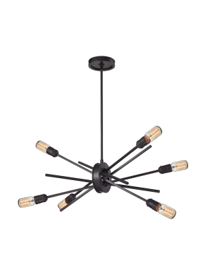 Xenia 6-light 15 X 22 X 18 Chandelier In Oil Rubbed Bronze