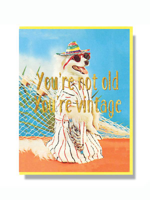 You're Not Old You're Vintage Card