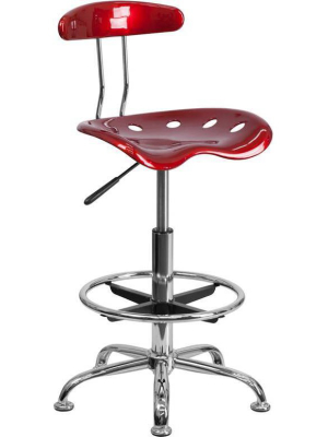 Tractor Seat Drafting Stool Red - Belnick