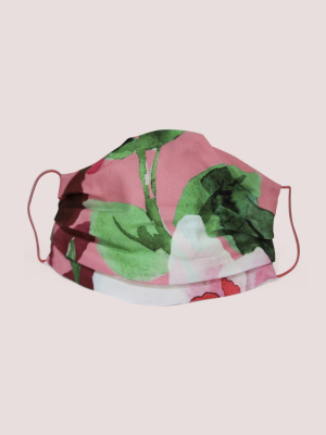 Green Floral Double Layer Face Mask