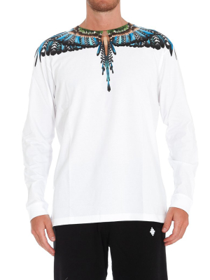 Marcelo Burlon County Of Milan Wings Print Long-sleeve T-shirt