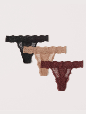 3-pack Vintage Lace Thong