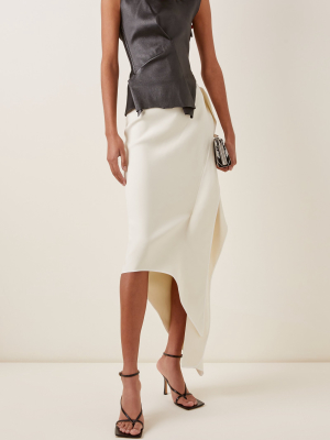 Undertaken Crepe Wrap Skirt