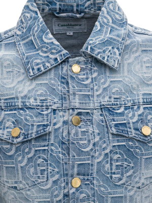 Casablanca Logo Jacquard Denim Jacket