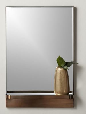 Cooper Rectangular Mirror With Shelf