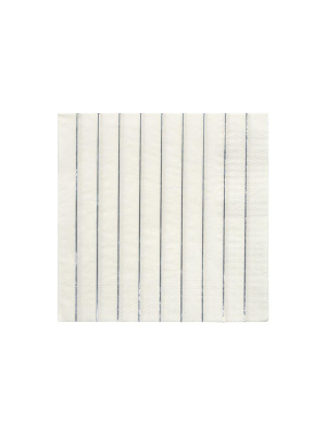 Silver Stripe Large Napkins