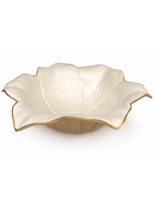Julia Knight Lily 15" Bowl In Gold Snow