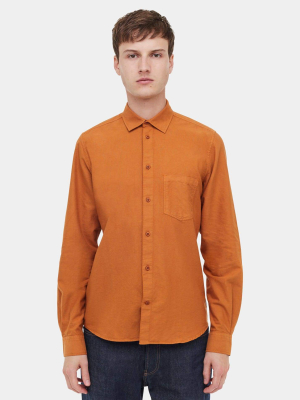 Gloverall Overdyed Oxford Overshirt Pumpkin