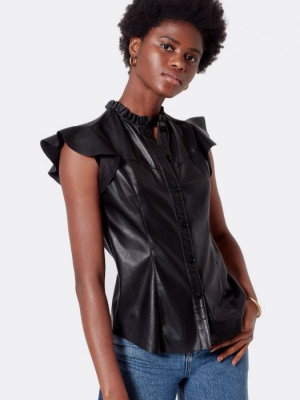 Orien Vegan Leather Top