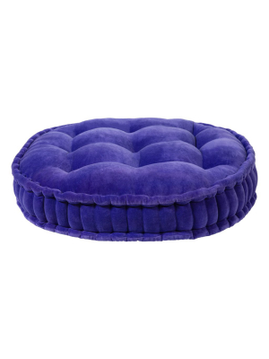 Bauble Tufted Velvet Round Floor Cushion