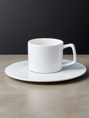 Eclipse White Espresso Cup And Saucer