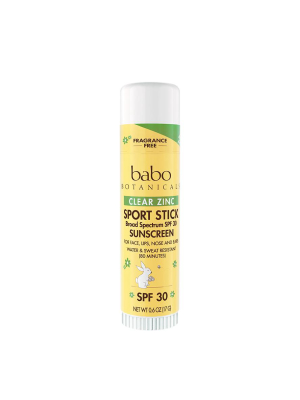 Clear Zinc Sunscreen Stick Spf 30 – Fragrance Free