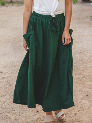 The Olive Pocket Skirt - Green