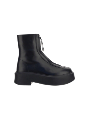 The Row Zipped Ankle Boots