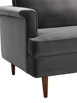 Pessac Velvet Sofa Gray