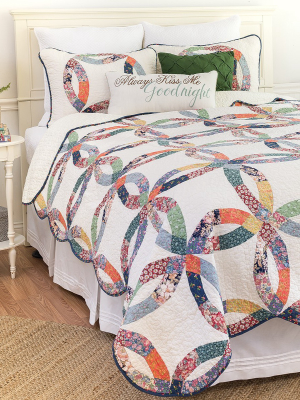 C&f Home Heritage Wedding Ring Quilt Set