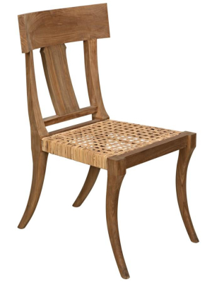 Athena Side Chair,teak W/caning