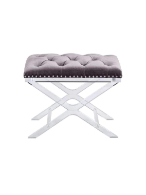 Allura Bench - Light Grey Fabric