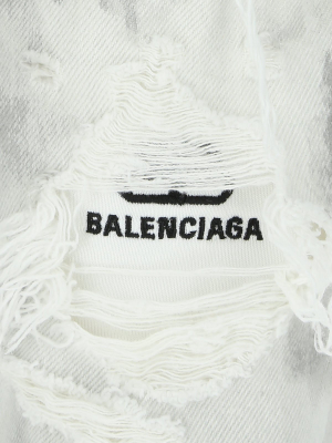 Balenciaga Distressed Straight-leg Jeans