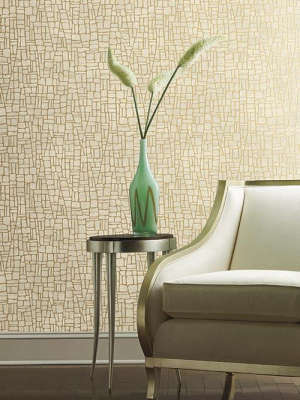 Butler Stone Wallpaper In Metallic And Neutrals By Antonina Vella For York Wallcoverings