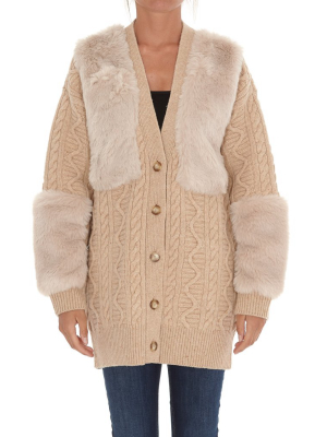 Stella Mccartney Faux Fur Knit Cardigan