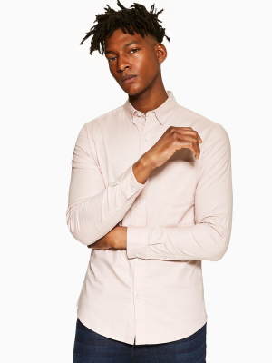 Pink Stretch Skinny Oxford Shirt