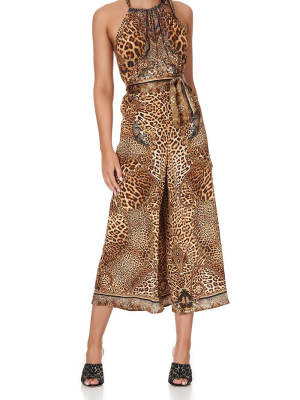 Drawstring Neck Jumpsuit Lady Lodge