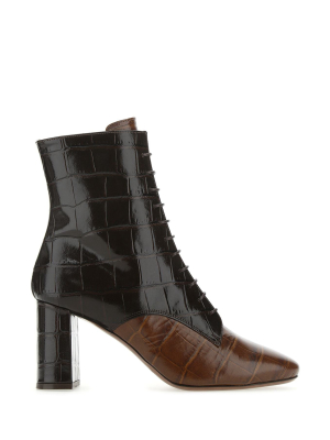 L'autre Chose Embossed Ankle Boots