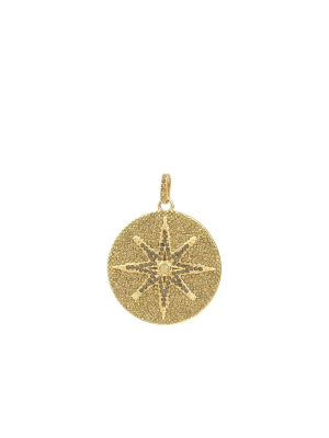 Pave Circle Burst Bale Charm