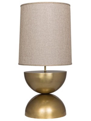 Pulan Table Lamp, Antique Brass