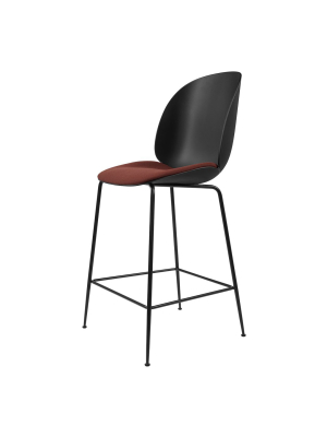 Beetle Counter Chair - Seat Upholstered - Black Matt Base