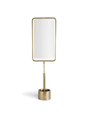 Geo Rectangle Table Lamp (natural Brass)