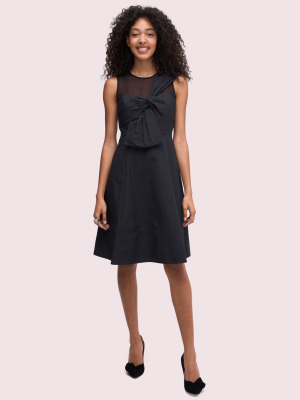 Bow Front Faille Dress