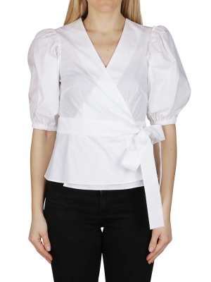 P.a.r.o.s.h. Wraparound V-neck Blouse