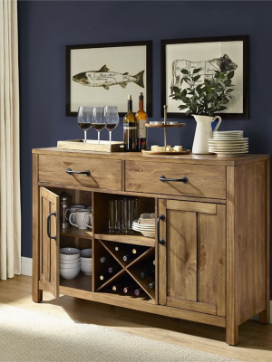 Wood Buffet In Natural Brown-pemberly Row