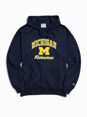 Champion Michigan Garment Dyed Hoodie Sweatshirt