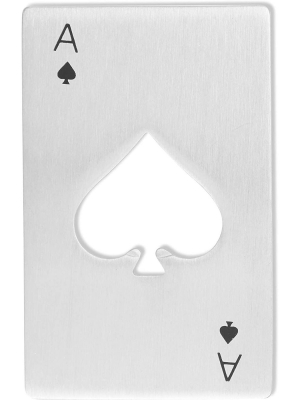 Juvale 12-pack Stainless Steel Wine Bottle Opener, Credit Card Size Beer Opener, Ace Of Spades Casino Poker Card Silver