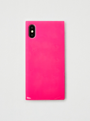 Idecoz Neon Pink Iphone X/xs Square Phone Case